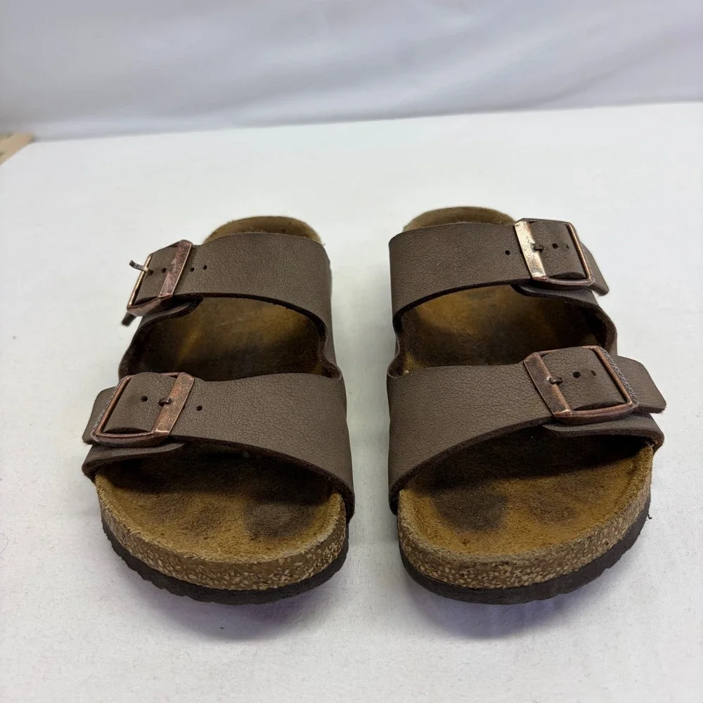 Birkenstock Arizona Sandals Kids US 1- 1 1/2 32EU Brown Two Strap Slide Boho